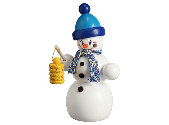 Seiffen Handcraft - Incense Figure Snowman with Lantern