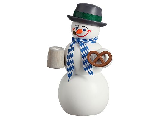 Seiffen Handcraft - Incense Figure Snowman Bavarian