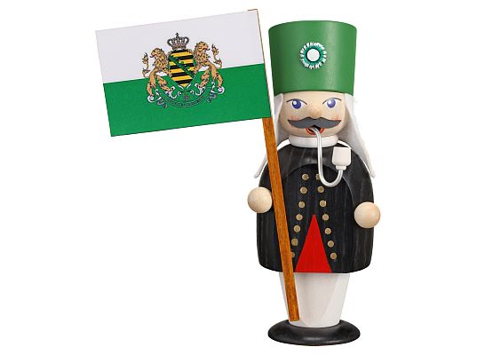 Seiffen Handcraft - Incense Figure Miner with Flag