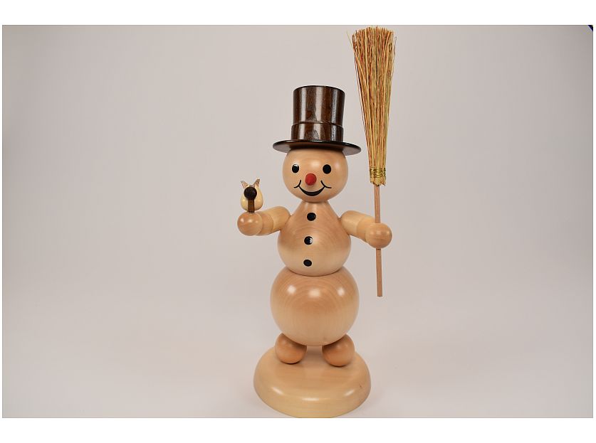 Wagner - Snowman with broom and bird large