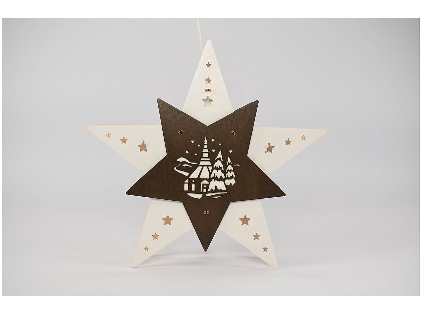 Weigla - Fensterbild Stern Seiffener Kirche