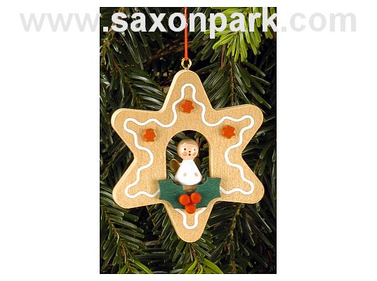 Ulbricht - Gingerbread Star with Angel Ornament