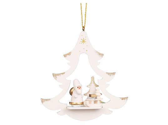 Ulbricht - Tree White With Santa Ornament