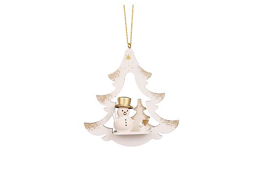 Ulbricht - Tree White With Snowman Ornament