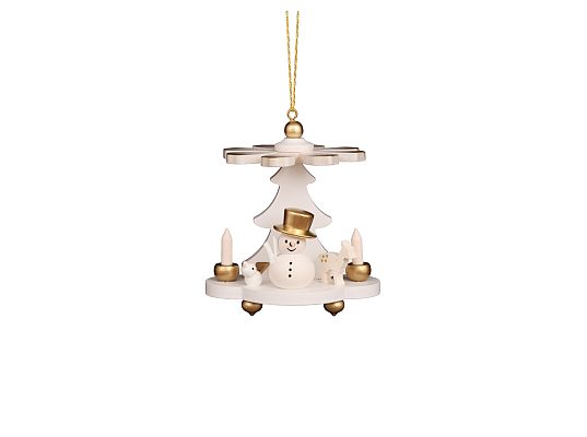 Ulbricht - Pyramid White With Snowman Ornament
