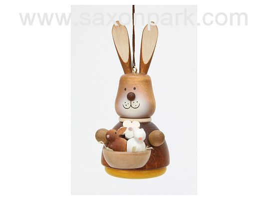 Ulbricht - Bunny with Baby Natural Ornament