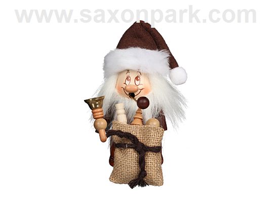 Ulbricht - Smoker Dwarf Santa Claus With Bell Small (with video)