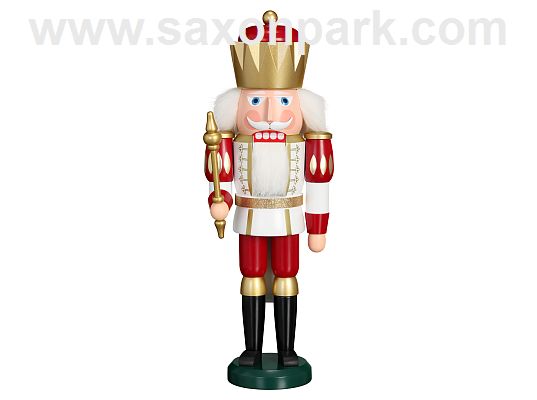 Seiffen Handcraft - Nutcracker King white-red
