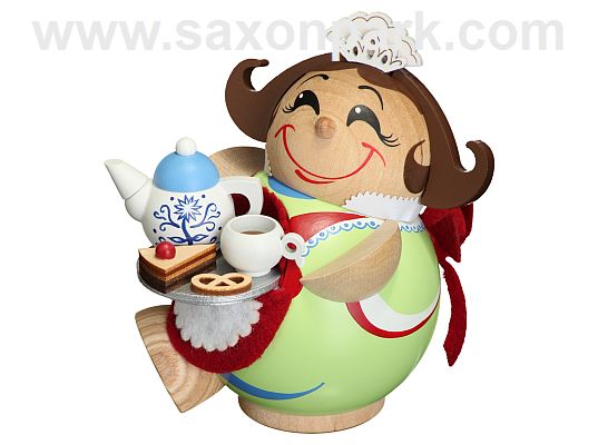 Seiffen Handcraft - Ball-shaped incense Figure Chocolate Maid