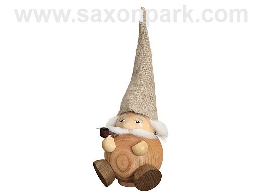 Seiffen Handcraft - Ball-shaped incense Figure Forest Gnome natural