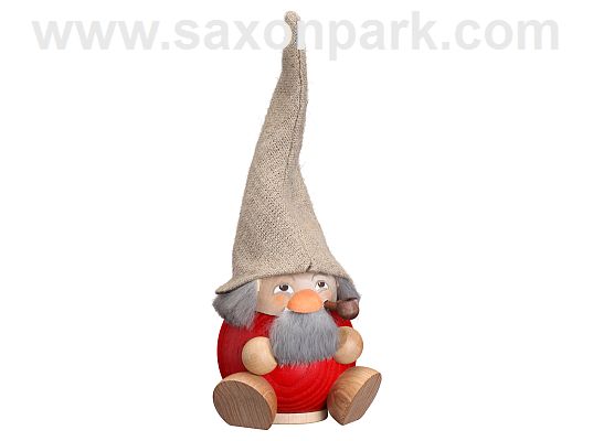 Seiffen Handcraft - Ball-shaped incense Figure Forest Gnome Red