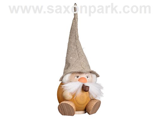 Seiffen Handcraft - Ball-shaped incense Figure Forest Gnome sandy yellow