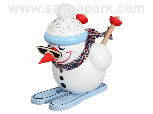Seiffen Handcraft - Ball-shaped incense Figure Cool Man Skiing Downhill