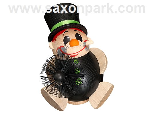 Seiffen Handcraft - Ball-shaped incense Figure Chimney Sweep with Brush