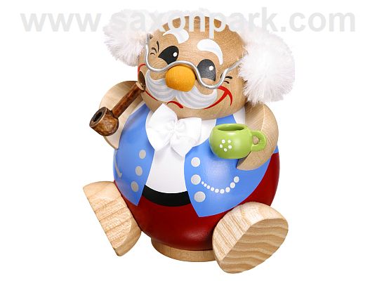 Seiffen Handcraft - Ball-shaped incense Figure Pensioner