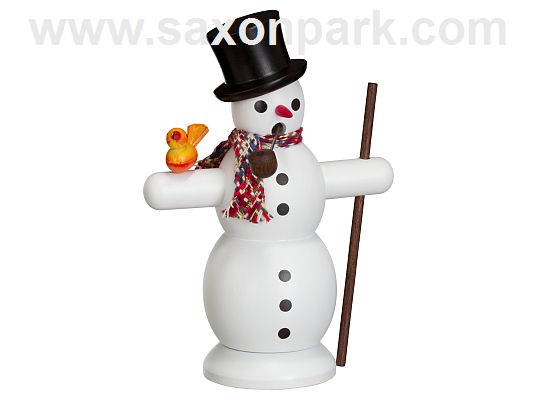 Seiffen Handcraft - Incense Figure Snowman with Scarf