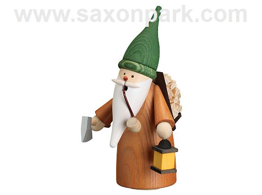 Seiffen Handcraft - Incense Figure Gnome Gathering Wood