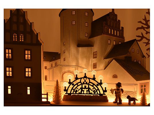 Tietze - candle arch with LED Pre-illumination castle walk