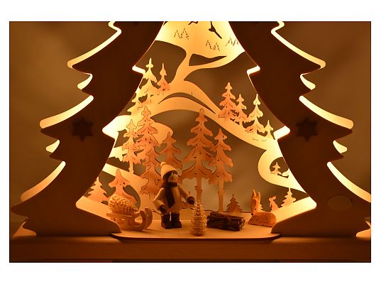 Tietze - candle arch - fir forest walk with LED